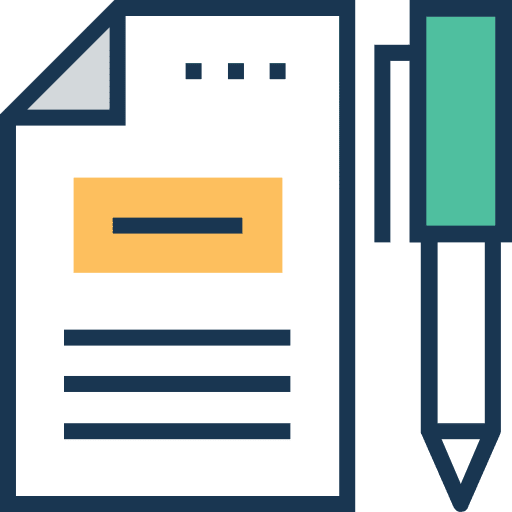 Contract files and folders document paper icon