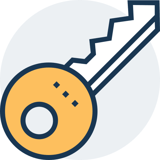 Key door key password security icon