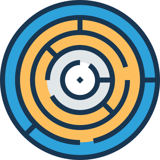 Maze road business and finance way icon