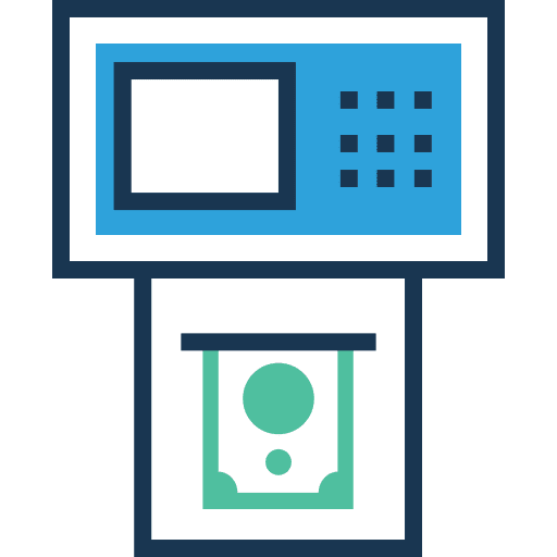 Atm machine money business icon