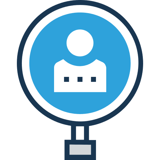 Search detective zoom seo and web icon