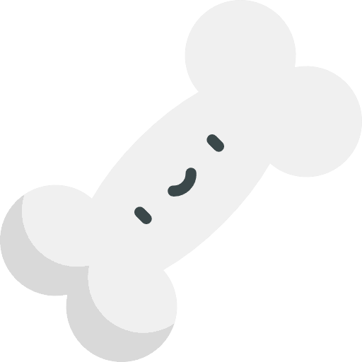 Bone dog food and restaurant bone icon