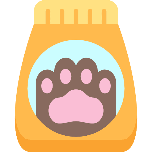 Food pawprint paw food icon