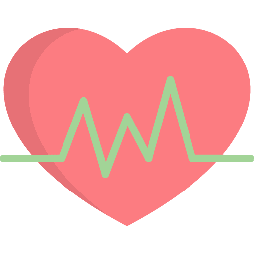 Heart pulse electrocardiogram medical icon