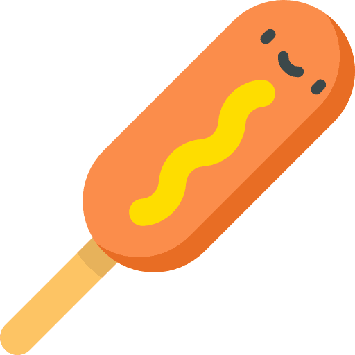 Corndog junk food sausage food and restaurant icon