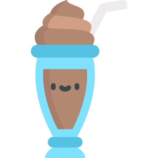 Milkshake chocolate dessert food icon Milkshake chocolate dessert food icon