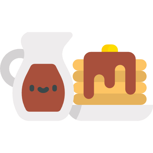 Pancakes dessert food food and restaurant icon Pancakes dessert food food and restaurant icon