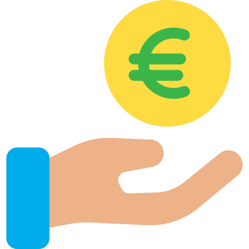Get money business euro argent icon