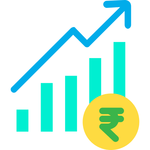 Profits coin coins statistics icon
