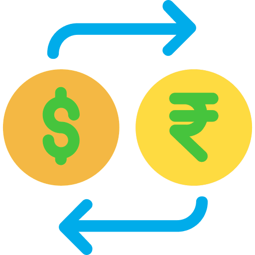 Exchange rupee exchange money icon