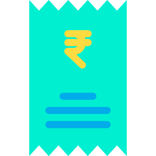 Invoice business ticket bill icon
