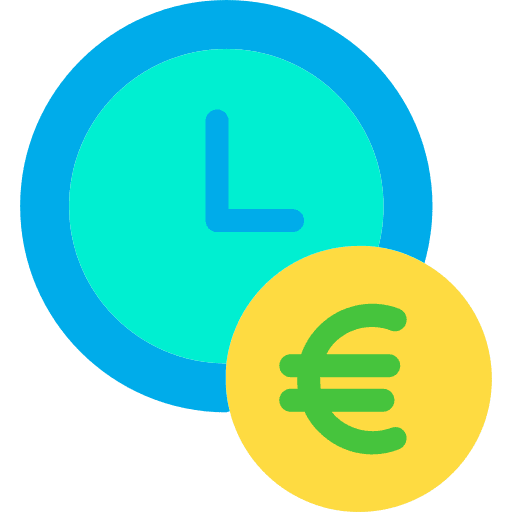 Euro money business and finance time is money icon