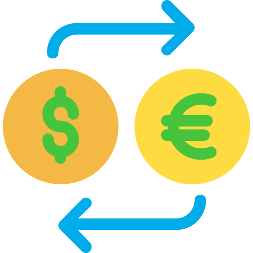 Exchange business dollar finances icon