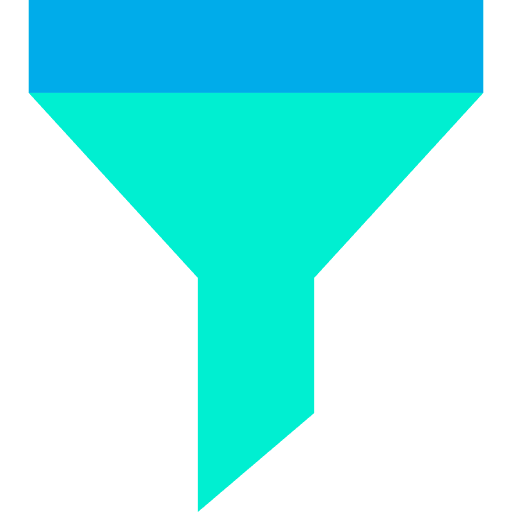 Funnel ui filtering tools and utensils icon