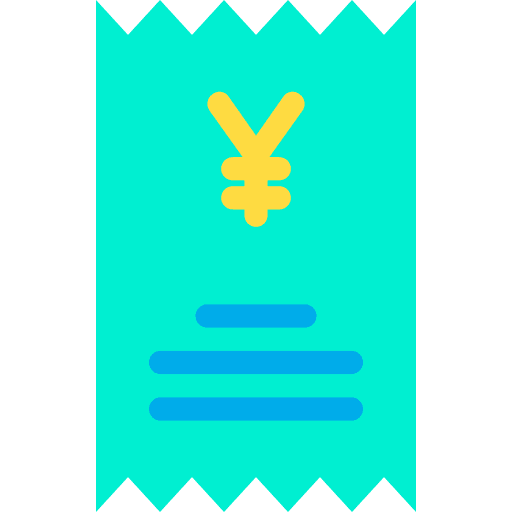 Invoice shopping bill receipt icon