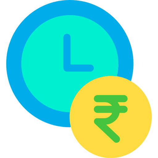 Time is money clock business and finance time icon
