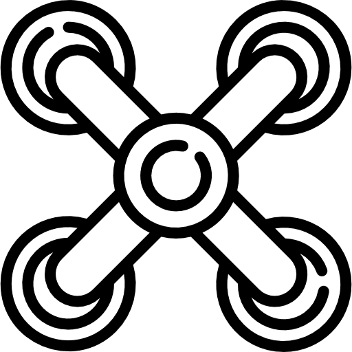 Drone transportation camera networking icon