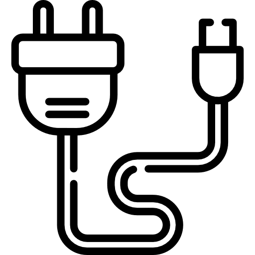 Plug electrical charging electronics icon