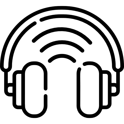 Headphones technology sound audio icon Headphones technology sound audio icon