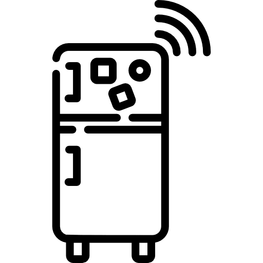 Refrigerator electronics kitchen food and restaurant icon Refrigerator electronics kitchen food and restaurant icon