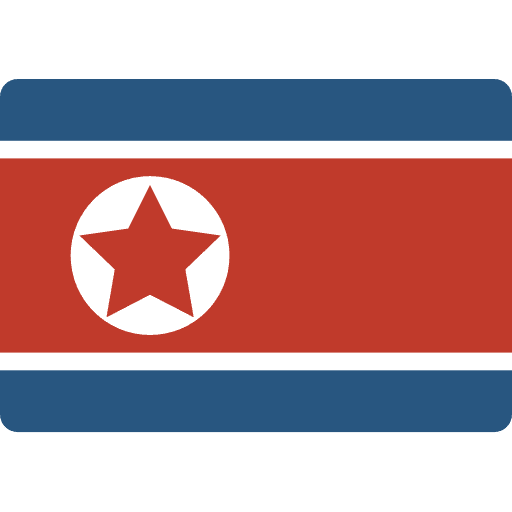 North korea country world flags icon