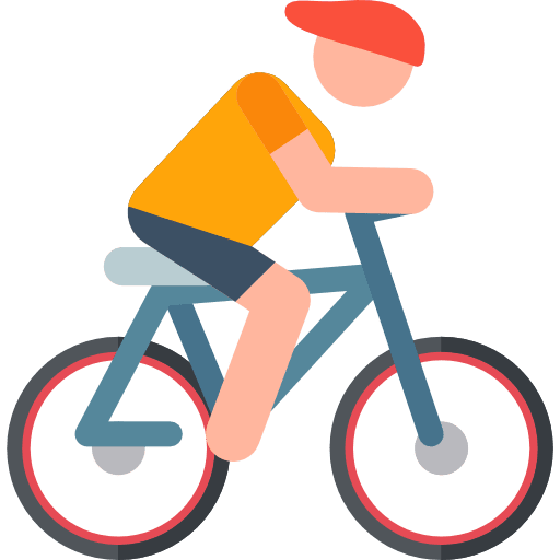 Cycling racing fitness transport icon