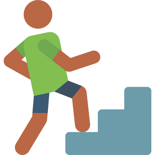Climbing stairs beginner exercise sports icon