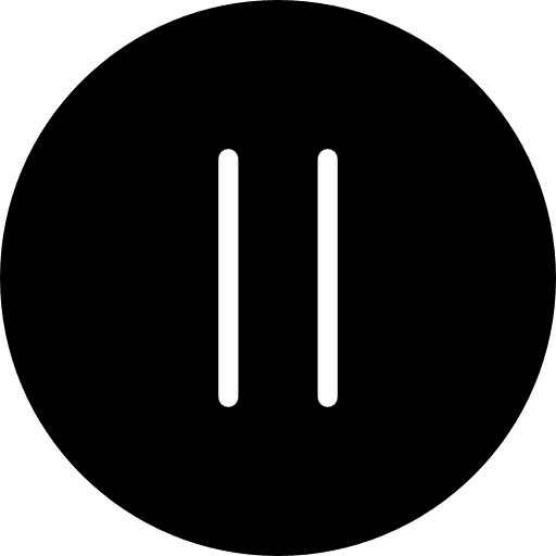 Pause control round interface icon Pause control round interface icon