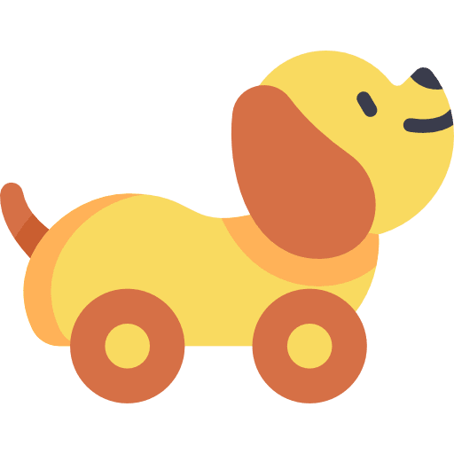 Dog toy fun childhood icon