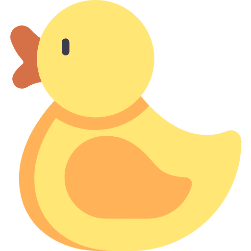 Duck kid and baby rubber childhood icon