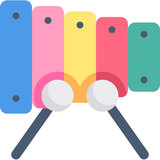 Xylophone toy percussion instrument musical instrument icon