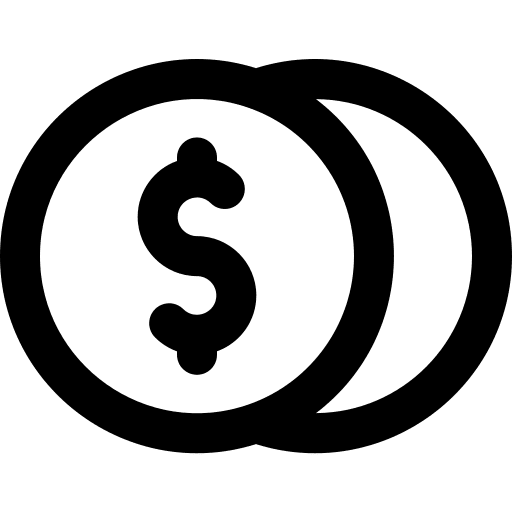 Coins stack business and finance coins icon