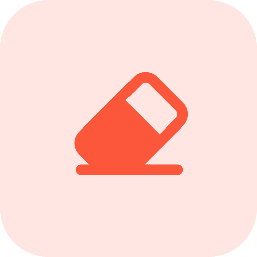 Eraser tools and utensils interface remove icon