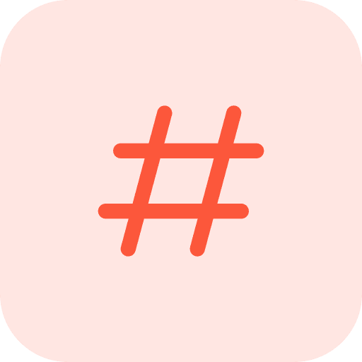 Hashtag seo and web hashtag symbol icon