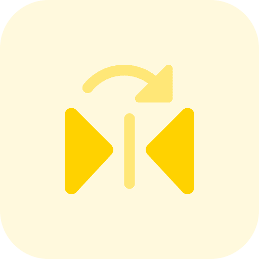 Flip interface mirror symmetry icon