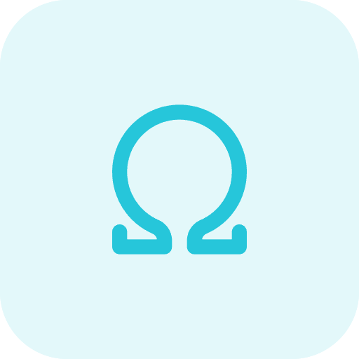 Omega interface signs symbol icon