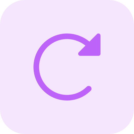 Redo curve interface symbol icon