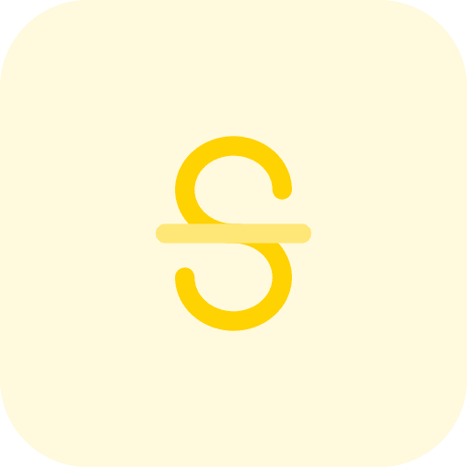 Strikethrough letter line strikethrough formatting icon