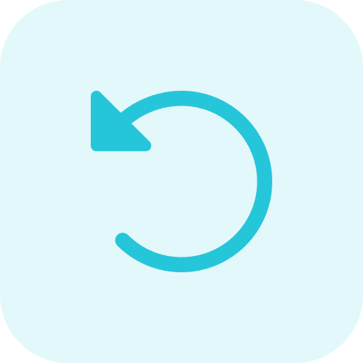 Undo arrow symbol action icon