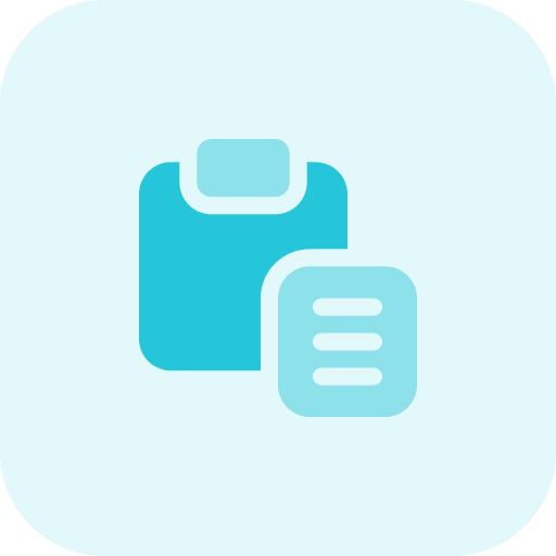 Clipboard notes files and folders clipboard icon