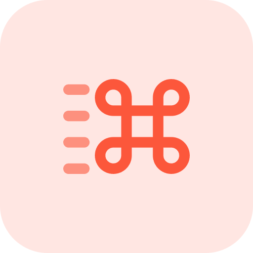 Command tab key multimedia icon