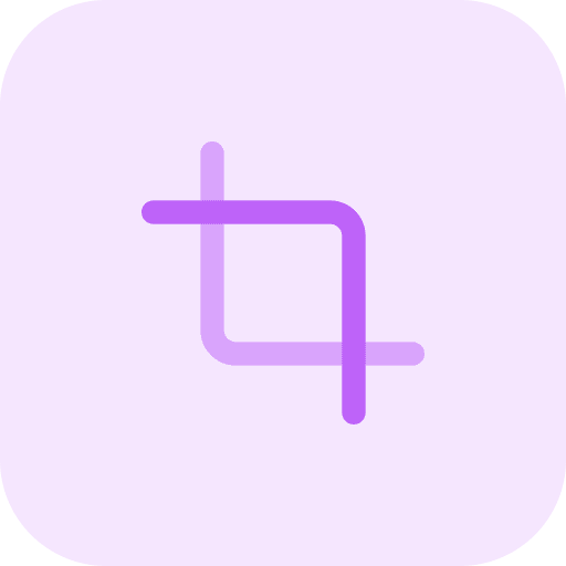 Crop transform edit tools cut icon