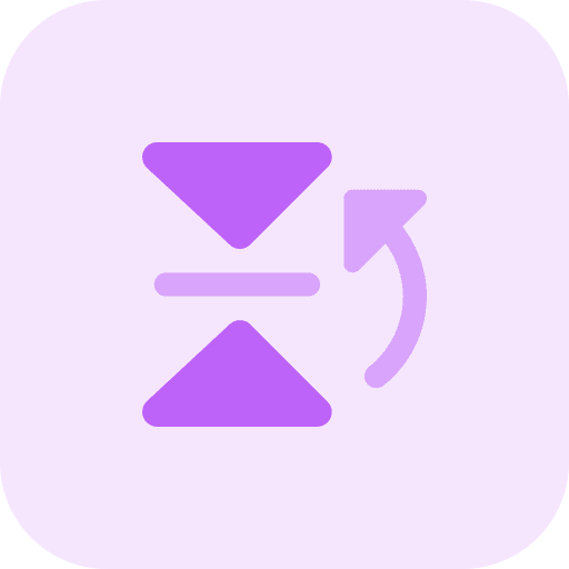 Flip interface horizontal mirror icon