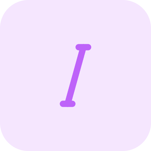 Italic text edit tools interface icon