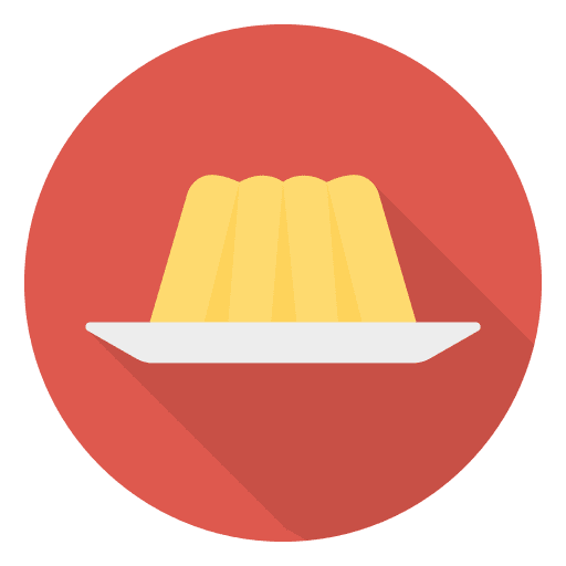 Flan dessert food and restaurant sweet icon