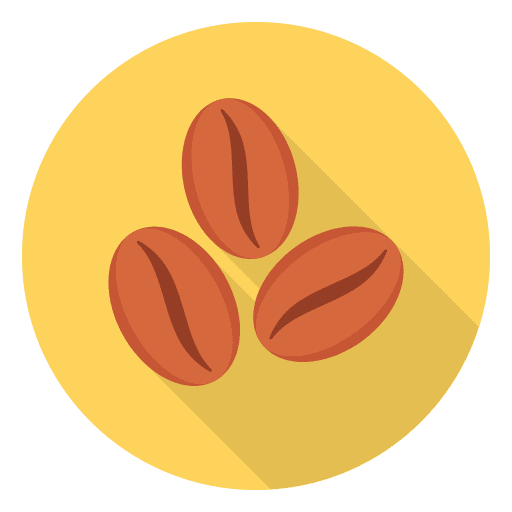 Coffee grain seed food and restaurant beans icon