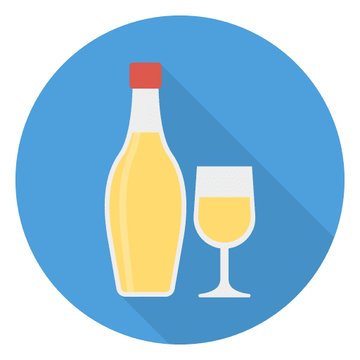White wine white wine cup alcoholic drinks icon