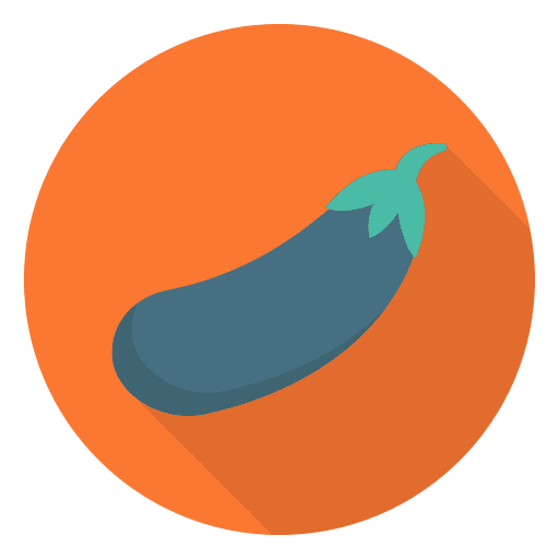 Eggplant organic food and restaurant food icon