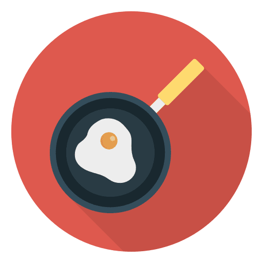 Fried egg frying pan cooking fried egg icon
