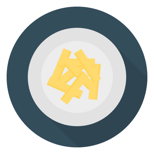 French fries plate gastronomy junk food icon